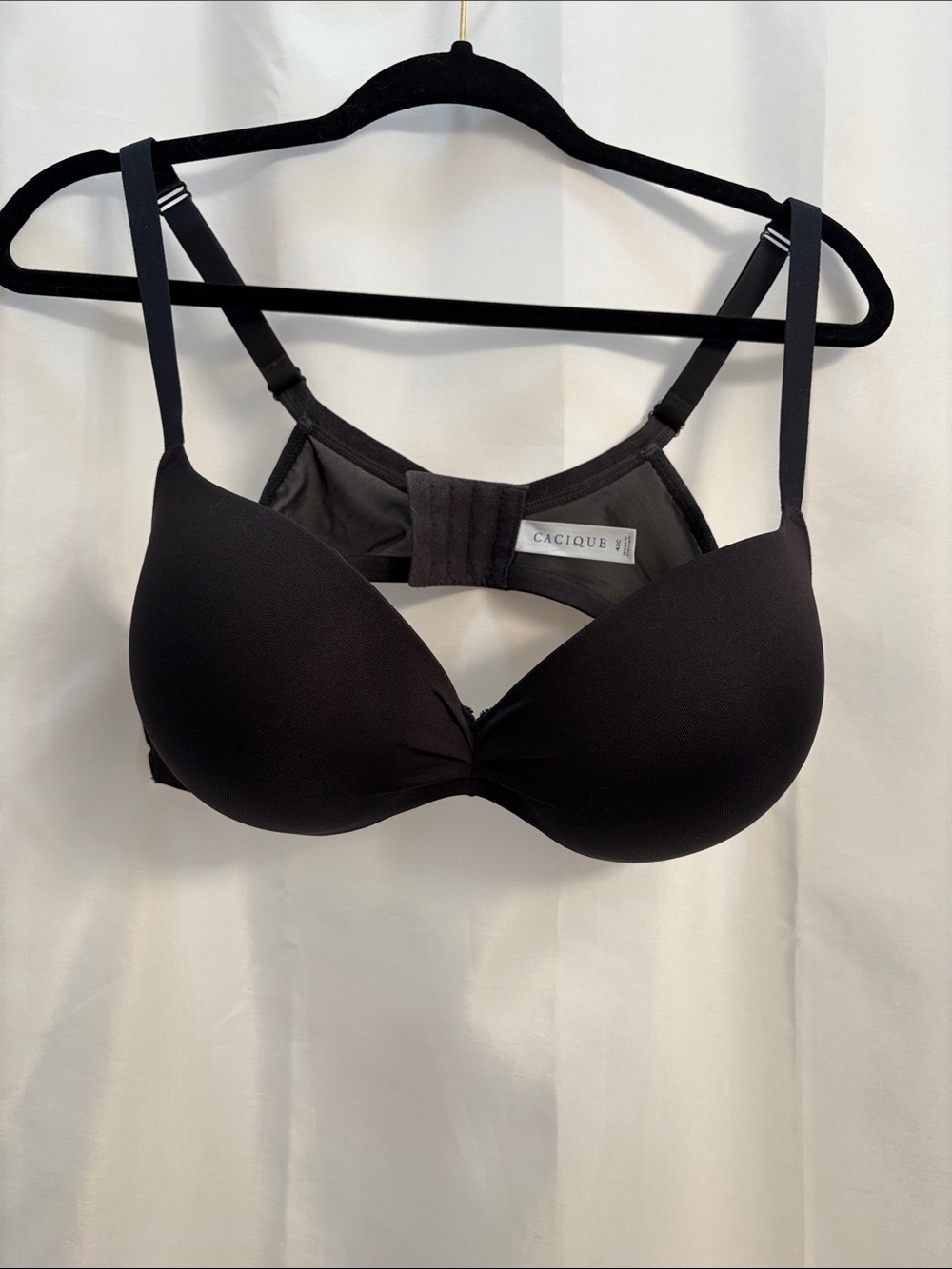 Cacique Black Molded Push Up Bra with Smooth Cups 42C new